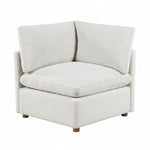 Module d'angle pour sofa modulaire TOCO Meubles Montrose en tissu chenille beige avec assise profonde et confortable