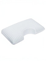 Oreiller ergonomique TOCO Meubles Bloo Ice en mousse à mémoire de forme avec découpe pour épaules et housse blanche
