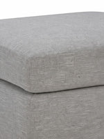 Ottoman Alba TOCO Meubles gris étain surdimensionné avec texture en tissu tissé