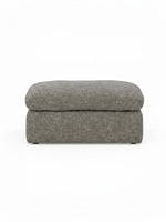 Ottoman Faro TOCO Meubles en tissu texturé gris granite au design minimaliste et confortable