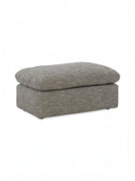 Ottoman Faro de TOCO Meubles en tissu texturé gris granite au design moderne et épuré
