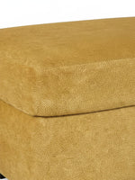 Ottoman Owick TOCO Meubles en tissu texturé jaune tournesol avec une finition élégante et moderne