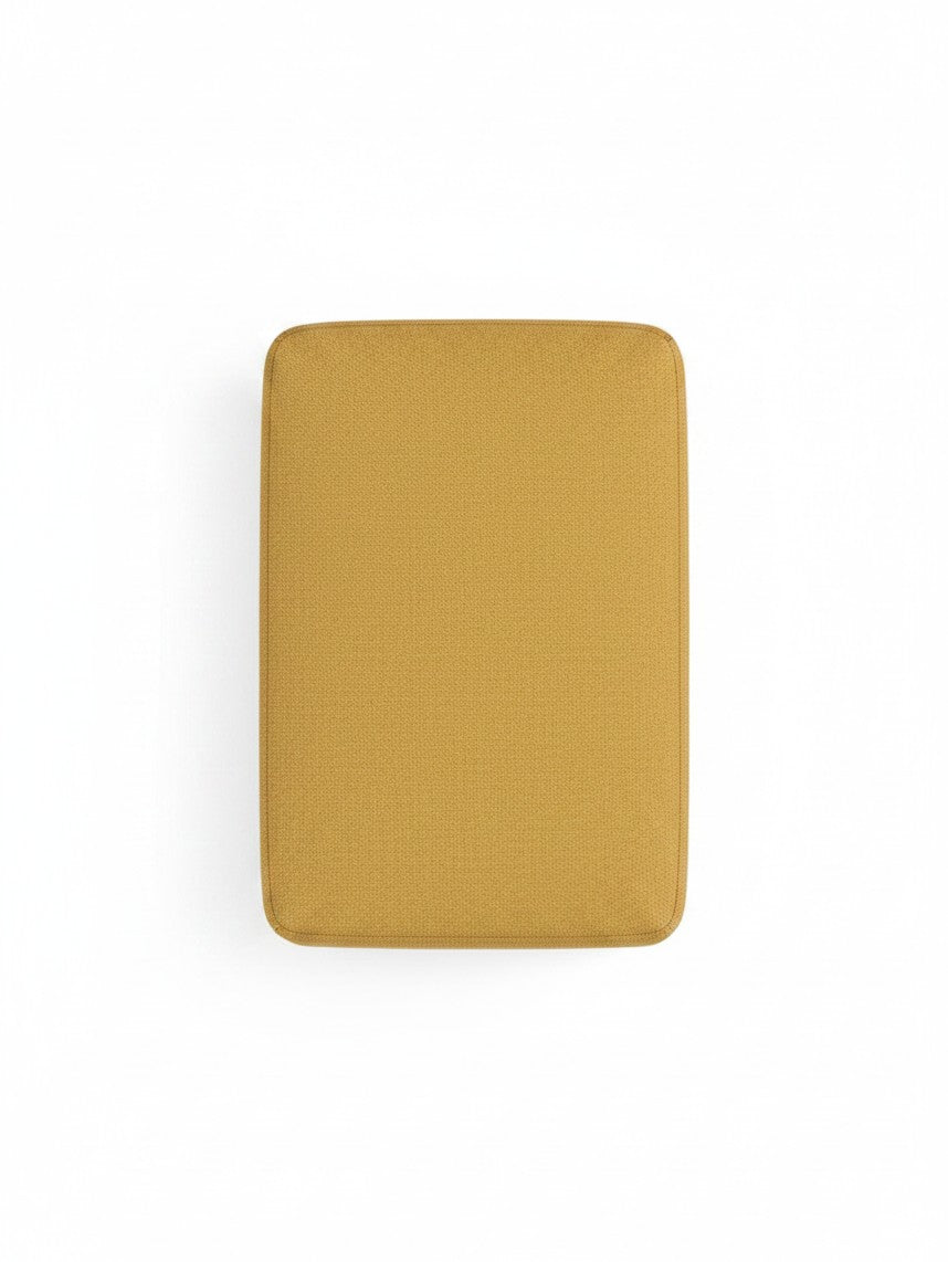 Ottoman Owick TOCO Meubles rectangulaire en tissu jaune tournesol vue de dessus