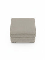 Ottoman Kael TOCO Meubles beige en tissu texturé avec espace de rangement intégré