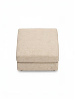 Ottoman Kelso TOCO Meubles surdimensionné de couleur sable avec un revêtement en tissu texturé