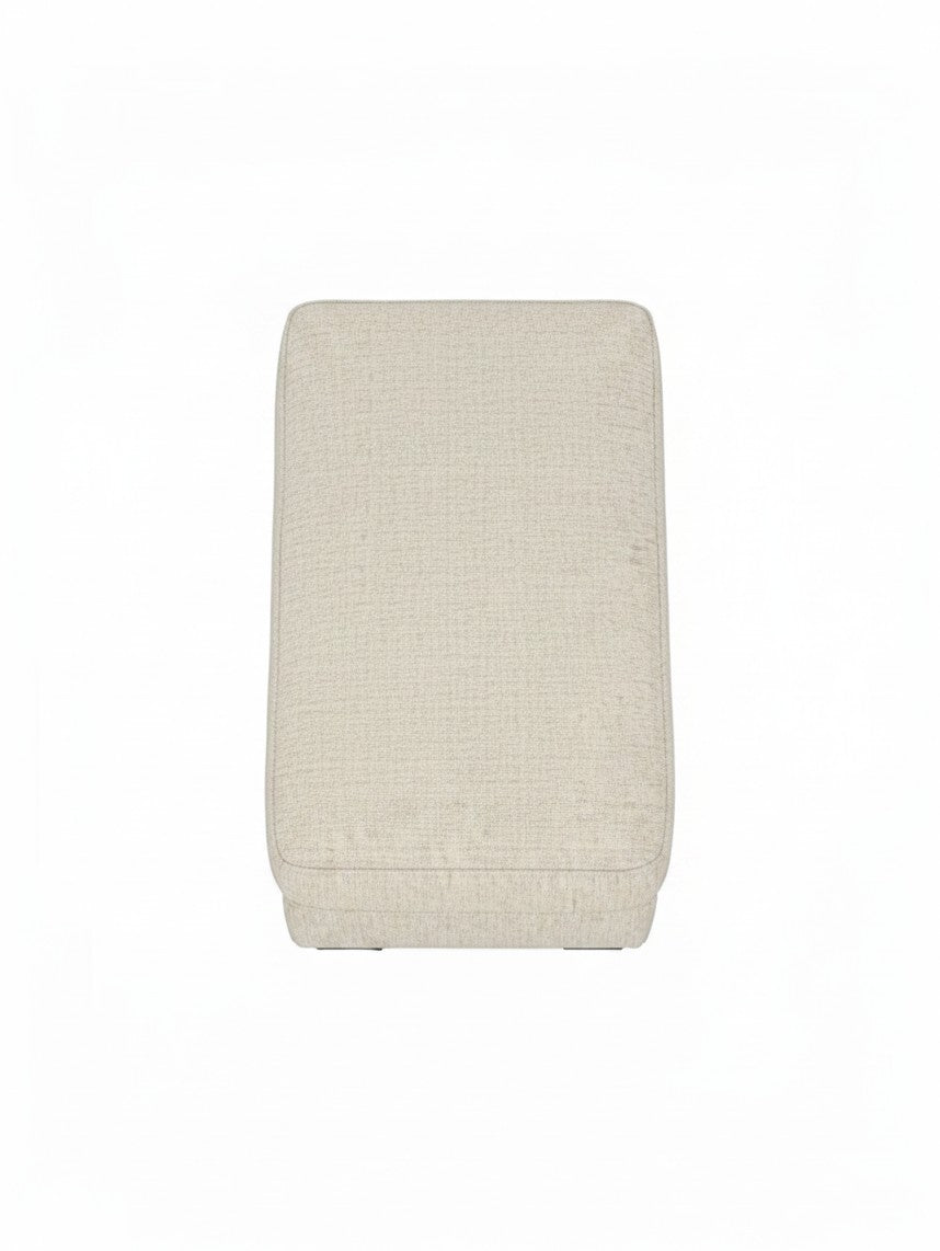 Ottoman Moka TOCO Meubles rectangulaire en tissu beige clair vue de dessus