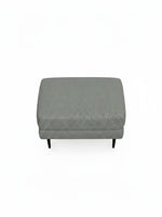 Ottoman Zela de TOCO Meubles en tissu gris anthracite avec pieds noirs, vue de dessus