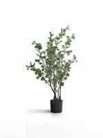 Plante artificielle eucalyptus TOCO Meubles au feuillage vert réaliste dans un pot noir décoratif