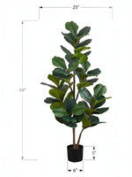 Plante artificielle Kami TOCO Meubles avec feuillage vert luxuriant et pot noir, hauteur de 49 pouces