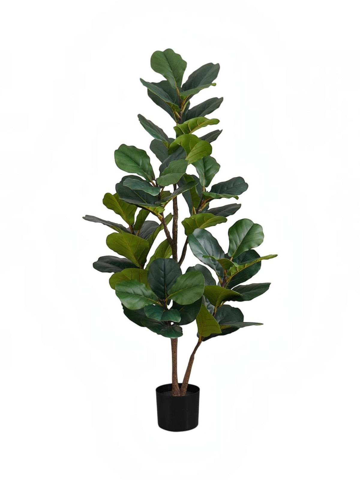Plante artificielle Kami TOCO Meubles, un arbre réaliste à grandes feuilles vertes dans un pot décoratif noir.