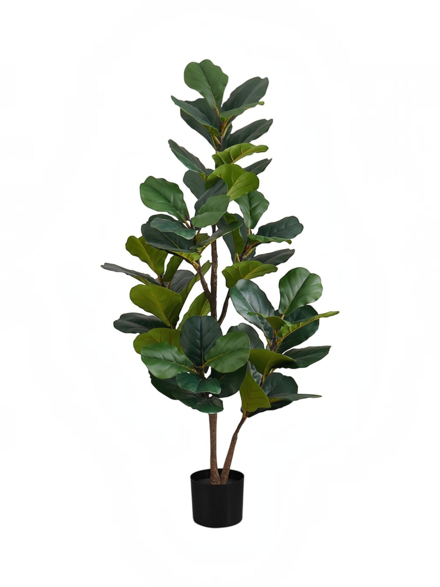 Plante artificielle Kami TOCO Meubles, un arbre réaliste à grandes feuilles vertes dans un pot décoratif noir.