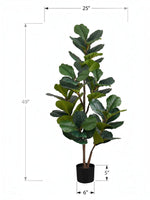 Plante artificielle Kami TOCO Meubles avec feuillage vert luxuriant et pot noir, hauteur de 49 pouces