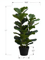Plante artificielle Molly TOCO Meubles avec feuillage vert dense et réaliste dans un pot décoratif noir
