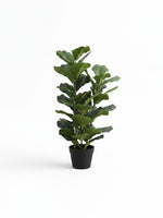 Plante artificielle Molly de TOCO Meubles avec feuillage vert dense et réaliste dans un pot décoratif noir