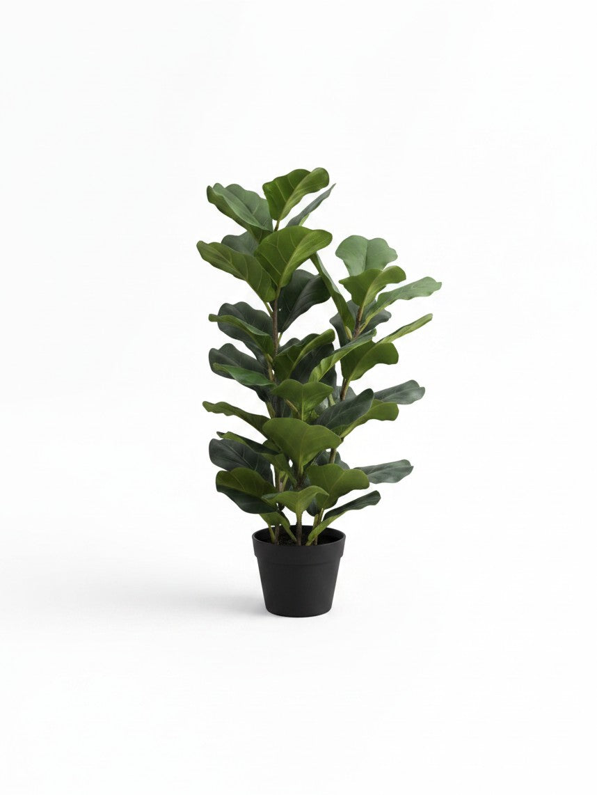 Plante artificielle Molly de TOCO Meubles avec feuillage vert dense et réaliste dans un pot décoratif noir