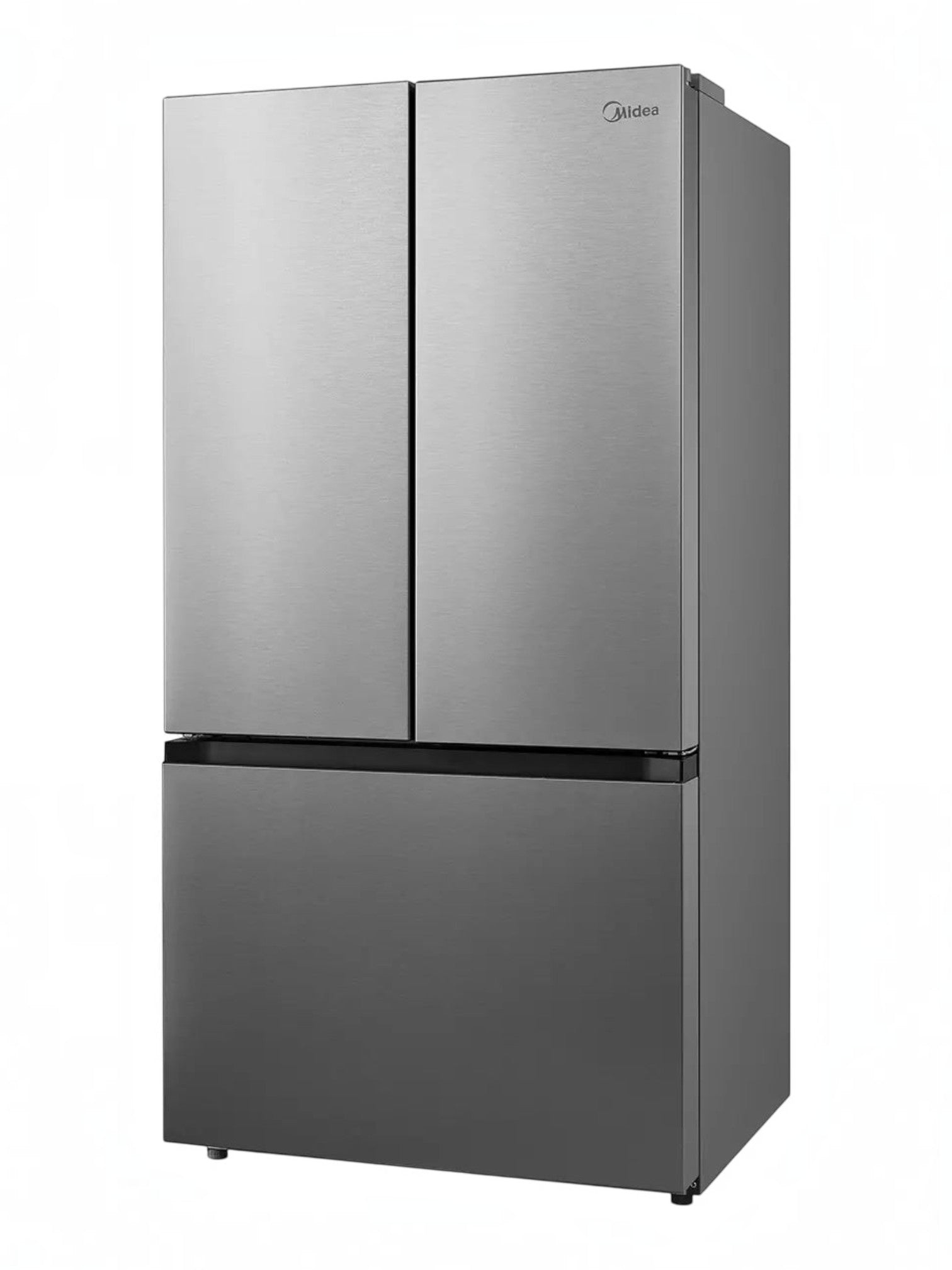 Réfrigérateur MIDEA à portes françaises en acier inoxydable avec congélateur inférieur, vendu par TOCO Meubles