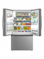 Réfrigérateur MIDEA à portes françaises TOCO Meubles en acier inoxydable avec intérieur spacieux et éclairé