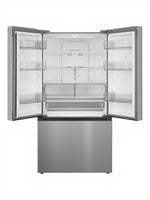 Réfrigérateur MIDEA à portes françaises en acier inoxydable de TOCO Meubles avec intérieur spacieux et éclairage LED