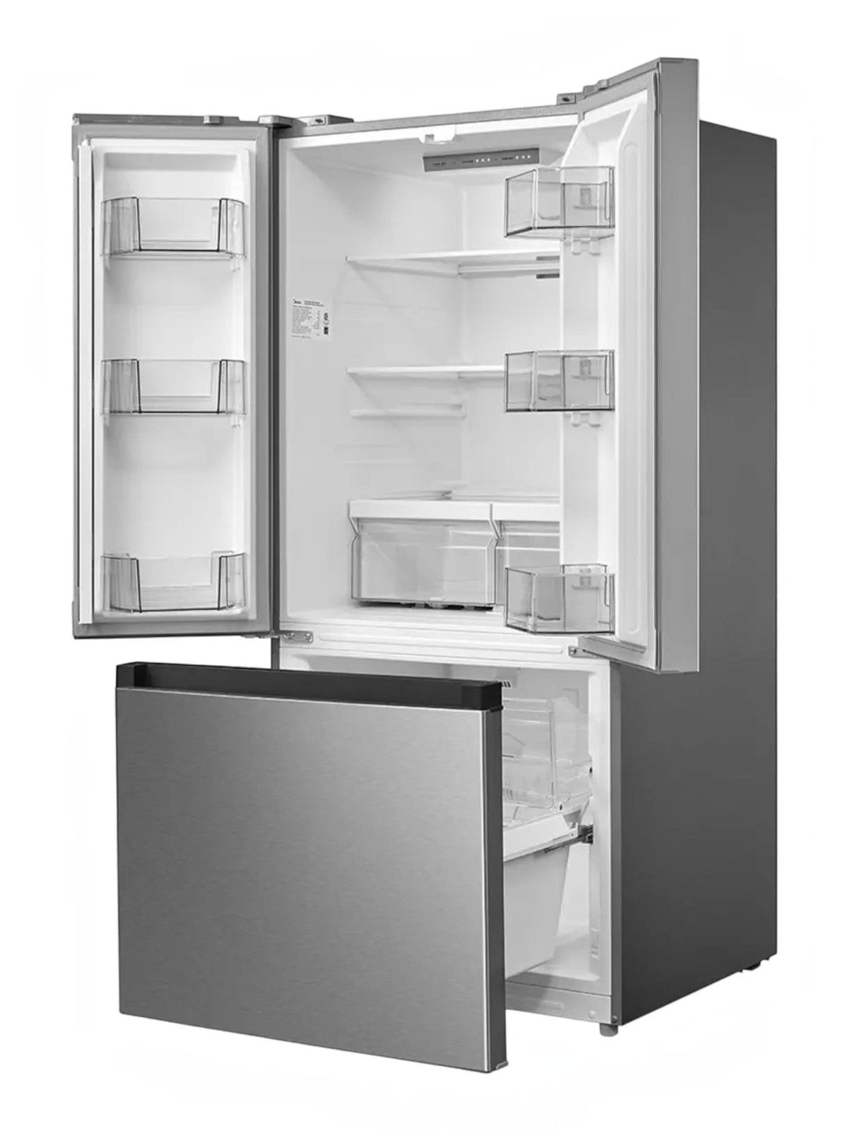 Réfrigérateur à portes françaises MIDEA 30 po en acier inoxydable avec tiroir congélateur chez TOCO Meubles
