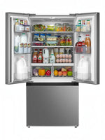 Réfrigérateur à portes françaises MIDEA 30 po en acier inoxydable avec intérieur organisé et tiroirs à légumes