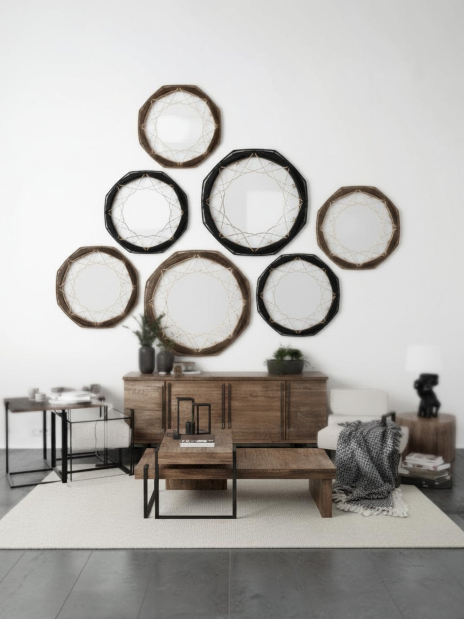 Sculpture décorative abstraite en métal noir Bastien de TOCO Meubles au design minimaliste et moderne