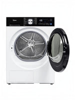 Sécheuse compacte TOCO Meubles à pompe à chaleur, 4,4 pi³, chargement frontal, finition blanche avec porte noire