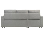 Sectionnel Fred gris en tissu de TOCO Meubles, avec coussins moelleux et structure modulable pour un salon confortable.