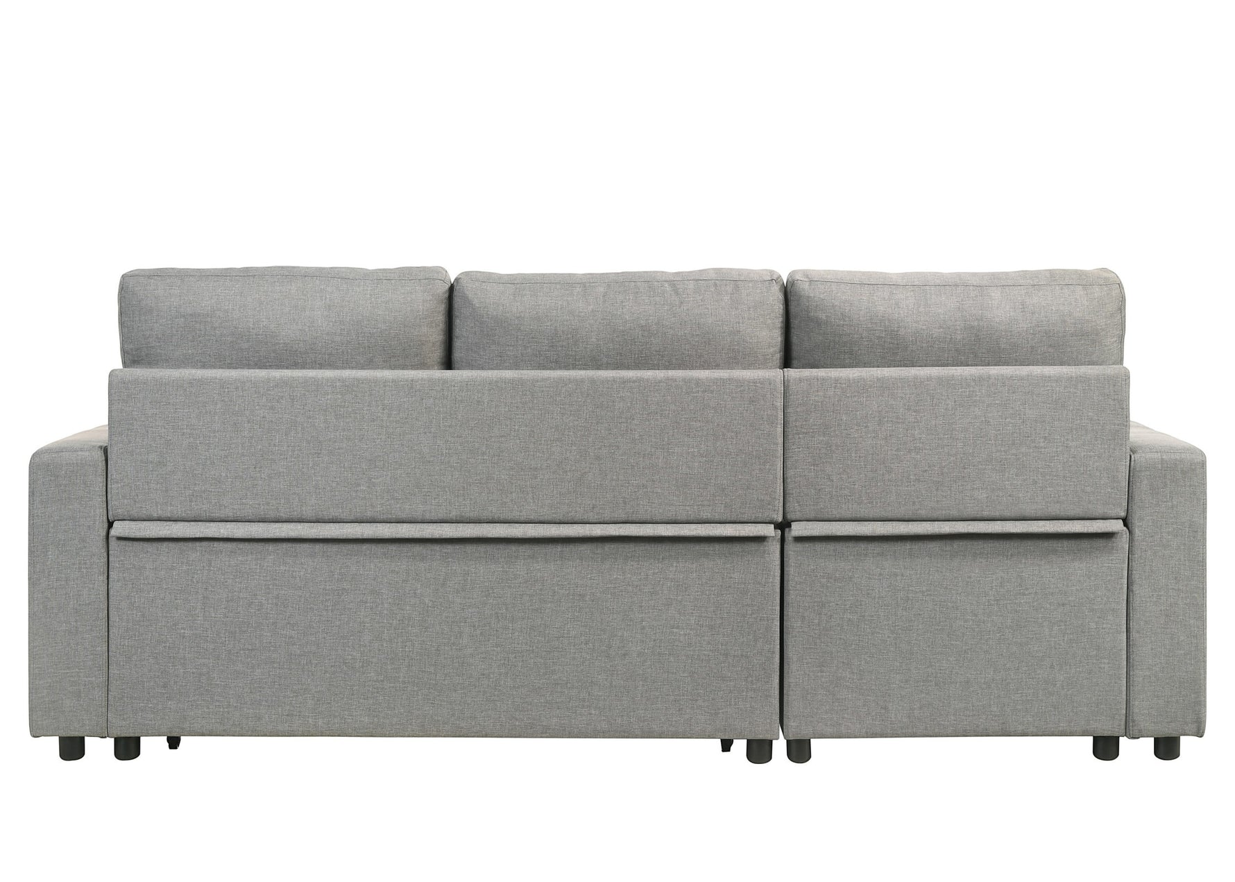 Sectionnel Fred gris en tissu de TOCO Meubles, avec coussins moelleux et structure modulable pour un salon confortable.
