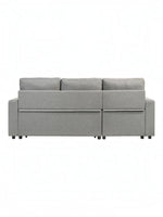 Sectionnel Fred gris en tissu de TOCO Meubles, avec coussins moelleux et structure modulable pour un salon confortable.