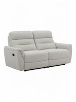 Sofa inclinable Hudson de TOCO Meubles en tissu beige clair, design moderne et confortable pour salon.