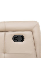 TOCO Meubles Sofa inclinable Charlie beige cuir avec poignée de déclenchement noire intégrée