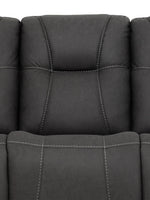 TOCO Meubles Sofa inclinable Elvis gris foncé avec surpiqûres contrastantes, assise confortable et dossier rembourré.