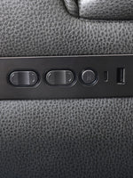 TOCO Meubles Sofa inclinable Warren gris foncé avec commandes intégrées et port USB.