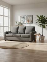 Sofa-lit 3 places Jabari gris par TOCO Meubles dans un salon lumineux au style contemporain et épuré