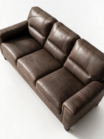 Sofa-lit Kairo de TOCO Meubles en aspect cuir marron, design convertible confortable pour salon moderne
