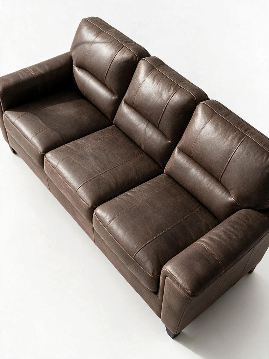 Sofa-lit Kairo de TOCO Meubles en aspect cuir marron, design convertible confortable pour salon moderne
