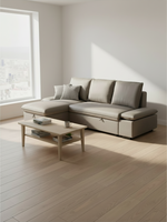 Sofa-lit Nia TOCO Meubles beige avec méridienne dans un salon lumineux au style scandinave moderne
