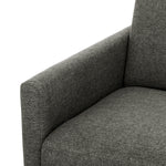 TOCO Meubles Sofa-lit Omari gris anthracite en tissu texturé, accoudoir carré et assise confortable.
