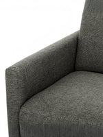 TOCO Meubles Sofa-lit Omari gris anthracite en tissu texturé, accoudoir carré et assise confortable.