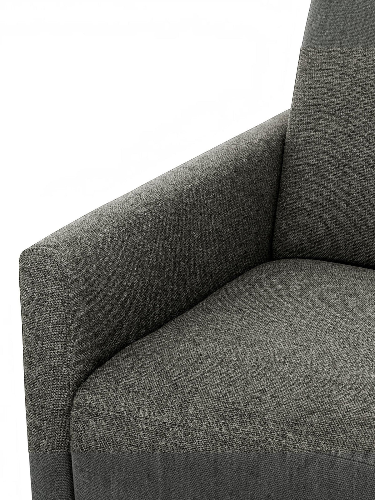 TOCO Meubles Sofa-lit Omari gris anthracite en tissu texturé, accoudoir carré et assise confortable.