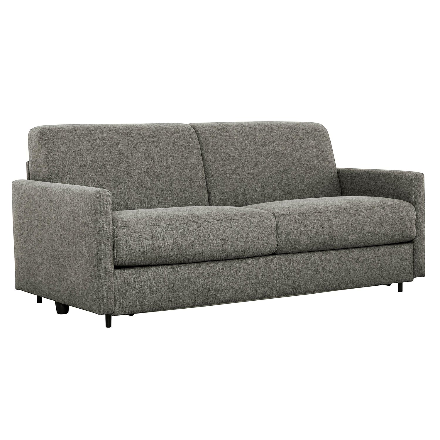 Toco Meubles Sofa-lit Omari gris chiné en tissu, design moderne et confortable pour salon.