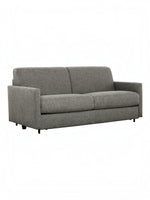 Toco Meubles Sofa-lit Omari gris chiné en tissu, design moderne et confortable pour salon.