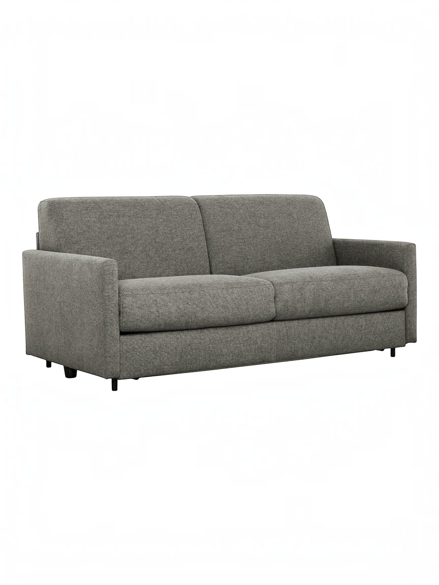 Toco Meubles Sofa-lit Omari gris chiné en tissu, design moderne et confortable pour salon.