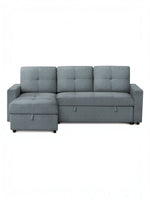 Sofa-Lit réversible Jordan gris de TOCO Meubles avec assise capitonnée et fonction convertible