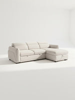 Sofa-lit sectionnel Terra beige de TOCO Meubles avec méridienne et fonction convertible