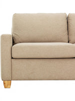 Sofa-lit sectionnel Zola beige par TOCO Meubles avec accoudoir et pieds en bois clair