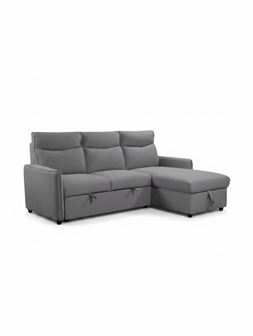 Sofa-lit sectionnel gris Olympe de TOCO Meubles avec méridienne réversible et fonction couchage pratique