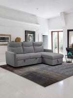 Sofa-lit sectionnel gris Olympe avec méridienne réversible de TOCO Meubles dans un salon moderne
