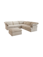Sofa modulaire Luna 5 morceaux avec ottoman en tissu beige de TOCO Meubles