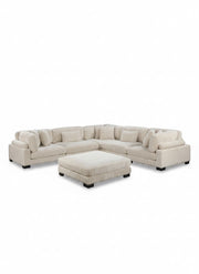 Beige / Sofa modulaire avec ottoman 5 morceaux